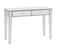 Table console miroir VIDAXL - Contemporain - Design - Argent - Verre - Bois - 106,5 x 38 x 76,5 cm