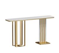 Table console moderne, base géométrique, table d'entrée industrielle pour salon, couloir, foyer - Parfaite pour la décoration de la maison