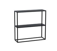 Table console moderne, base rectangulaire avec design à double niveau, parfaite pour les espaces muraux, le couloir latéral, l'entrée ou derrière le canapé