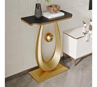 Table Console Moderne D'Accent pour Entrée Canapé avec Base en Forme Goutte Pendule Boule Table D'Accent Étroite Longue pour Hall D'Entrée Derrière Le Canapé(I,80 * 30 * 75CM/31.5 * 11.8 * 29.5IN)