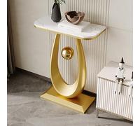 Table Console Moderne D'Accent pour Entrée Canapé avec Base en Forme Goutte Pendule Boule Table D'Accent Étroite Longue pour Hall D'Entrée Derrière Le Canapé(F,80 * 30 * 75CM/31.5 * 11.8 * 29.5IN)