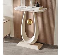 Table Console Moderne D'Accent pour Entrée Canapé avec Base en Forme Goutte Pendule Boule Table D'Accent Étroite Longue pour Hall D'Entrée Derrière le Canapé(L,50*30*75CM/19.7*11.8*29.5IN)