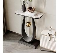 Table Console Moderne D'Accent pour Entrée Canapé avec Base en Forme Goutte Pendule Boule Table D'Accent Étroite Longue pour Hall D'Entrée Derrière Le Canapé(B,40 * 30 * 75CM/15.7 * 11.8 * 29.5IN)