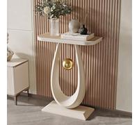 Table Console Moderne D'Accent pour Entrée Canapé avec Base en Forme Goutte Pendule Boule Table D'Accent Étroite Longue pour Hall D'Entrée Derrière Le Canapé(O,80 * 30 * 75CM/31.5 * 11.8 * 29.5IN)