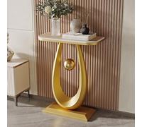 Table Console Moderne D'Accent pour Entrée Canapé avec Base en Forme Goutte Pendule Boule Table D'Accent Étroite Longue pour Hall D'Entrée Derrière Le Canapé(J,80 * 30 * 75CM/31.5 * 11.8 * 29.5IN)