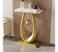 Table Console Moderne D'Accent pour Entrée Canapé avec Base en Forme Goutte Pendule Boule Table D'Accent Étroite Longue pour Hall D'Entrée Derrière Le Canapé(G,40 * 30 * 75CM/15.7 * 11.8 * 29.5IN)
