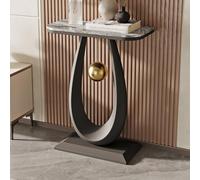 Table Console Moderne D'Accent pour Entrée Canapé avec Base en Forme Goutte Pendule Boule Table D'Accent Étroite Longue pour Hall D'Entrée Derrière Le Canapé(C,80 * 30 * 75CM/31.5 * 11.8 * 29.5IN)