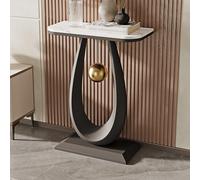 Table Console Moderne D'Accent pour Entrée Canapé avec Base en Forme Goutte Pendule Boule Table D'Accent Étroite Longue pour Hall D'Entrée Derrière Le Canapé(A,40 * 30 * 75CM/15.7 * 11.8 * 29.5IN)