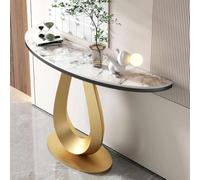 Table Console Moderne du Milieu du siècle avec Base en métal Robuste, Table de canapé Mince for décor de Salon, de Couloir et d'entrée(Gold,120cm/47.2in)