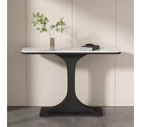 Table console moderne du milieu du siècle pour entrée - Table de canapé étroite de 120 cm avec rangement pour salon, couloir et entrée - Finition noire élégante