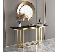 Table console moderne résistante aux rayures - Table d'appoint rectangulaire contemporaine pour entrée, hall d'entrée - Design mural noir élégant (160 x 35,1 x 80 cm)