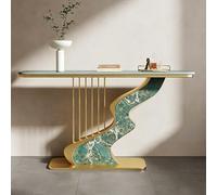 Table Console Moderne Table d'entrée avec Pied en métal Table de canapé rectangulaire pour entrée, Couloir, entrée, Salon, Assemblage Facile,Color 6,120cm