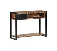 vidaXL Table Console Multicolore 100x35x75 cm Bois Massif récupération, Bout de canapé, Table de Couloir, derrière la Table de canapé, Table d'entrée