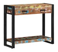 vidaXL Table Console Multicolore en Bois Recyclé et Métal