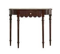 Table console multifonction vintage en bois massif, table d'entrée demi-lune pour entrée, table de canapé semi-circulaire industrielle de 100 cm, table d'appoint en bois pour salon, couloir, foyer