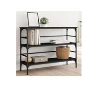 Table console noir 100x32x75 cm bois d'ingénierie 839048