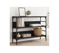 Vidaxl Table Console Noir 100x32x75 Cm Bois D'ingénierie Marron
