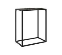 Table console Noir 60x35x75 cm Verre trempé