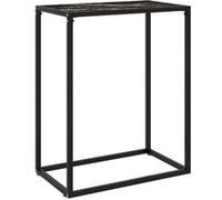vidaXL Table console – Noir – 60×35×75 cm – Verre trempé