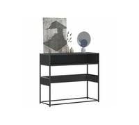 Table console noir 90x35x80 cm bois d'ingénierie, table, table d'appoint, table de couloir, table d'entrée, table de 849169