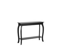Beliani Table Console Noire en MDF de Style Traditionnel pour Hall d'Entrée et Couloir Classique ou Moderne