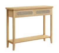 Console - VASAGLE - Coins Arrondis - Style Boho - Beige Chêne