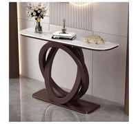 Table console pour entrée, cadre ovale moderne, table d'appoint étroite en imitation marbre pour salon et couloir