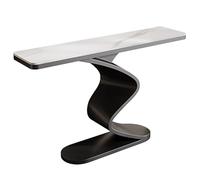 Table console pour entrée - Table d'appoint de couloir avec dessus en ardoise et étagère de rangement pour salon