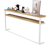 Table console pour salon, étagère de rangement à entrée ouverte, design fin pour les espaces de canapé, organisateur de couloir