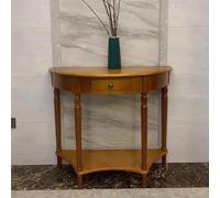 Table console rétro en bois de cerisier avec table d'appoint pour salon, coins arrondis, protecteurs de sol silencieux, 90 x 38,1 x 87,4 cm