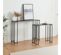 Table console 'Ørsta' set de 2 pièces noir