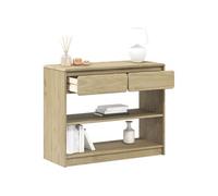 Vidaxl Table Console Sauda Chêne 89,5x36,5x73 Cm Bois De Pin Massif Multicolore