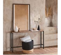 Table Console SoBuy - Table d’entrée Cadre et 4 Pieds en Fer, Table d'appoint Bout de canapé - 120cm x 20cm x 65cm, FSB19-N