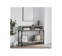 Vidaxl Table Console Sonoma Gris 100x30,5x75 Cm Bois D'ingénierie Gris