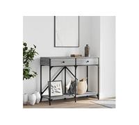 Table console sonoma gris 100x39x78,5 cm bois d'ingénierie835487