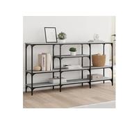 Vidaxl Table Console Sonoma Gris 160x29x80 Cm Bois D'ingénierie Marron