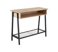 Table console Tralee 100x35x80,5cm - Bois clair industriel, Chêne Sonoma