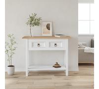 Table console style mexicain en pin blanc 90x34,5x73 cm