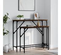 Vidaxl Tables Console 2 Pcs Chêne Marron Bois D'ingénierie Marron
