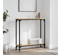 vidaXL Table console Chêne Sonoma – Bois d'ingénierie 75x22,5x75 cm – Multicolore