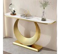 Table console, table d'entrée en ardoise, table de canapé, table d'appoint contemporaine en demi-lune, table derrière le canapé, table de couloir, table d'entrée élégante