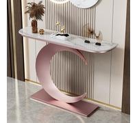 Table console, table d'entrée en forme de croissant, table de canapé étroite pour salon, canapé, foyer, comptoir de cuisine