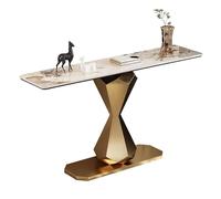 Table Console Table D'entrée Rock Slab avec Cadre en Métal, Table De Console Moderne pour L'entrée, Chambre À Coucher, Décor De Maison Et De Bureau, Économie D'espace (100cm/39.4in)