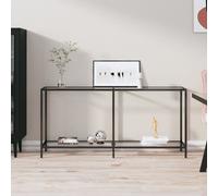 Table Console Transparent 160x35x75,5 cm Verre Trempé Couloir Entrée vidaXL
