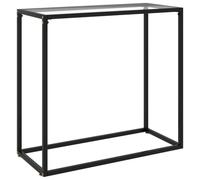 Table Console Transparent 80x35x75 cm Verre Trempé Couloir Entrée Salon vidaXL