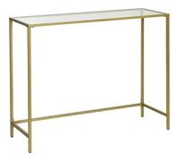 Table console verre doré