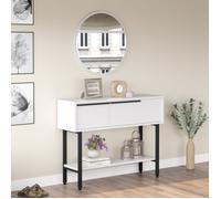 Table console Vesanto 100 x 30 x 76 cm blanc noir