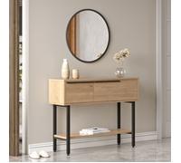 Table console Vesanto 100 x 30 x 76 cm effet chêne noir