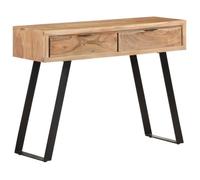 Table Console avec Bord Naturel Table de Couloir Table d'Entrée Table sous Miroir Salon Salle de Séjour Intérieur 100x35x76 cm Bois d'Acacia