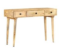 Table Console VidaXL 115x35x76 cm, Bois de Manguier Massif, Rustique, Brun, Table d'Entrée, Salon, Couloir, Sous Miroir